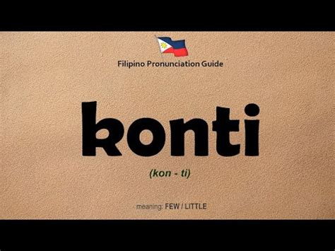 KONTI (Tagalog).